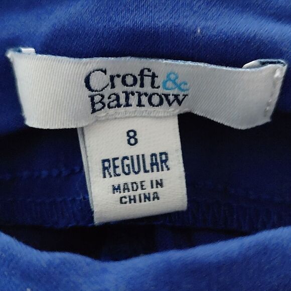 Croft & Barrow royal blue pull on bermuda shorts  Sz 8 - Picture 4 of 4